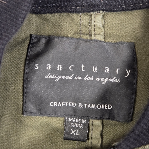 Sanctuary Green Camouflage Bomber Jacket - Picture 5 of 6